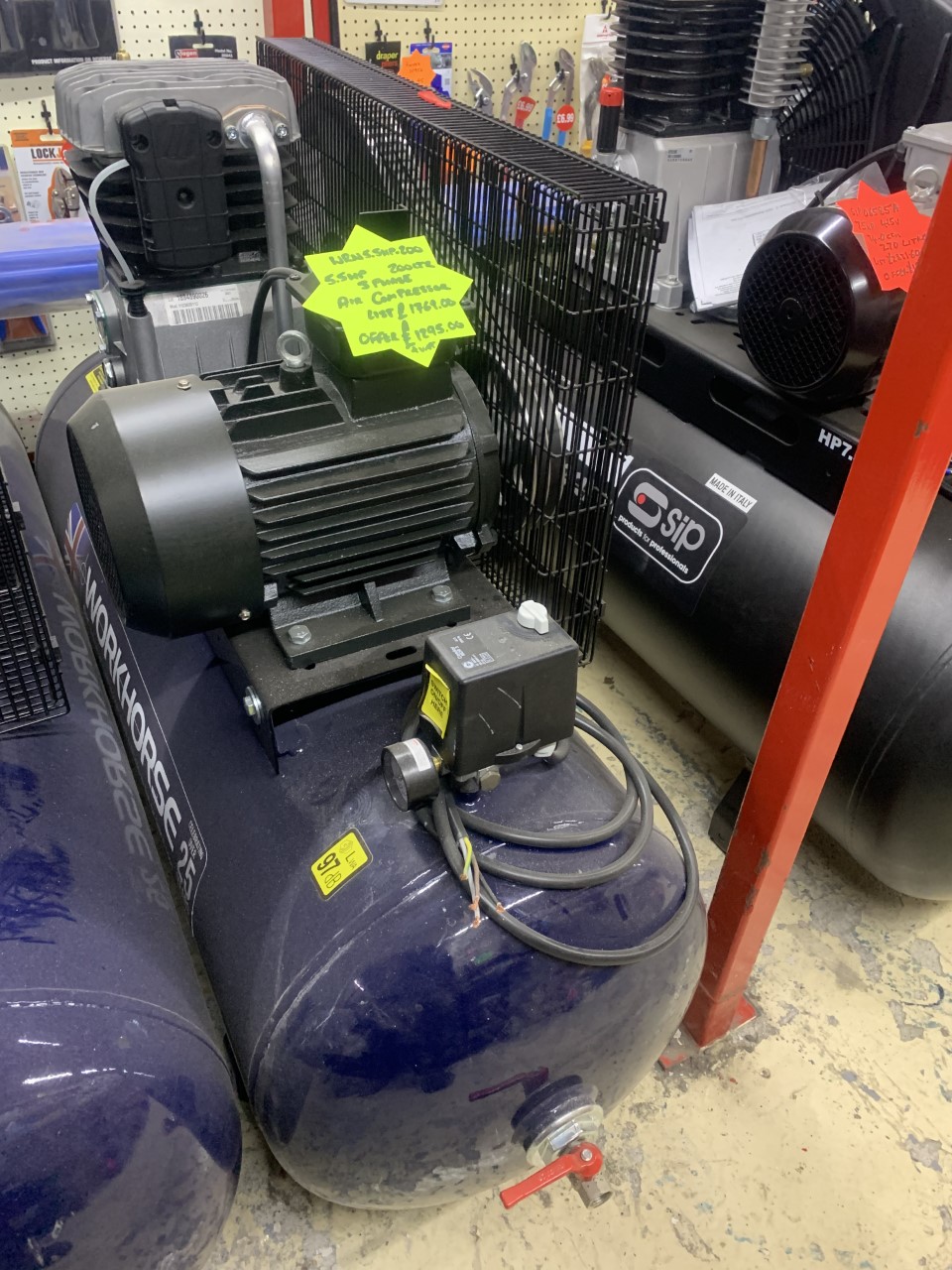 Fiac Workhorse 200ltr Air Compressor